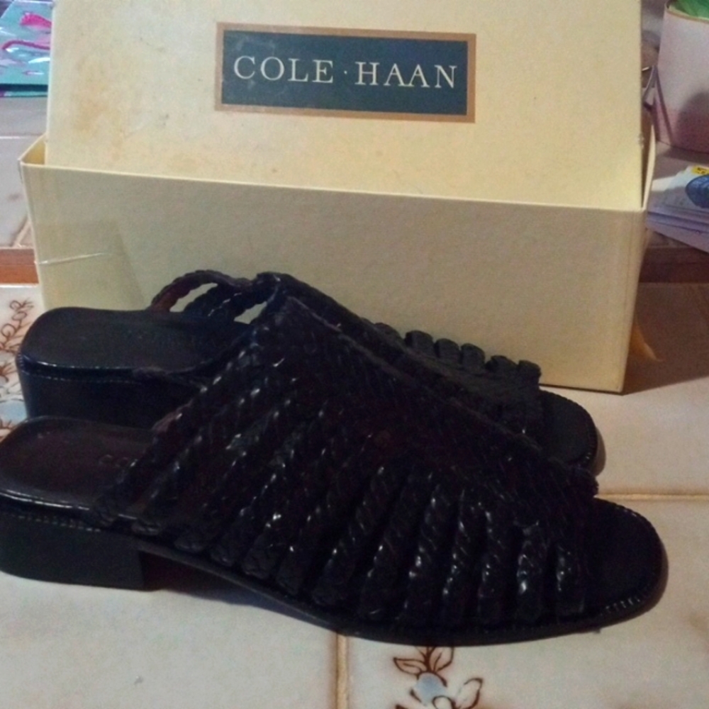 Cole Haan Women's Black Heeled Sandal size 10